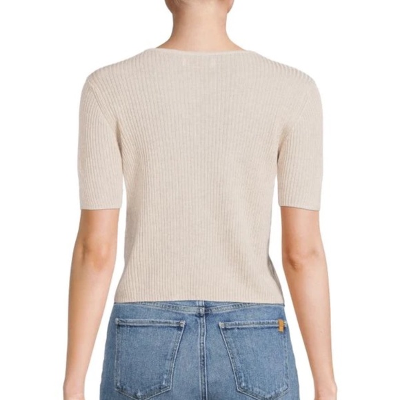 Pearl Button Cropped Silk/Cashmere Cardigan from NAADAM - Picture 2 of 8